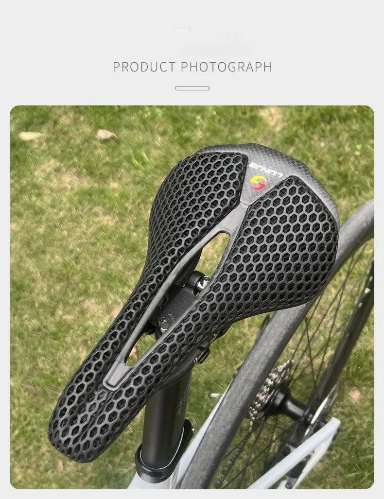 159g 3D Printed Bicycle Saddle Carbon Hollow Comfortable Breathable Bike Seat