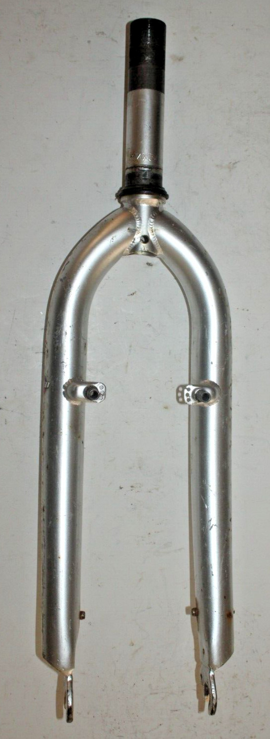 24″ Kids MTB Bike Fork 11/8″ Threaded 135mm 1070g Steel Canti Silver USA Ship