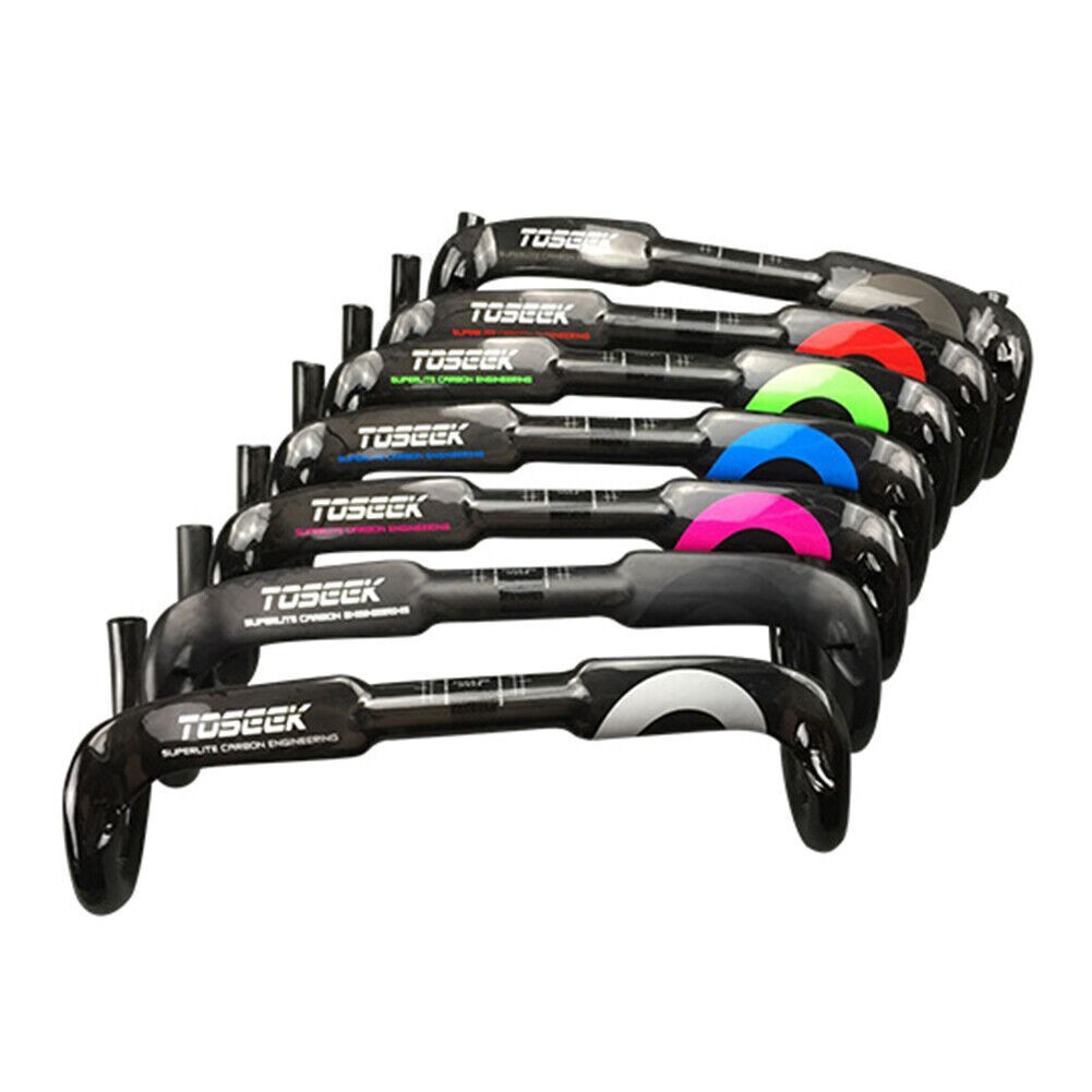 For Toseek Bike Bicycle Racing Drop Bar Handlebar UD Carbon Fiber 400/420/440mm