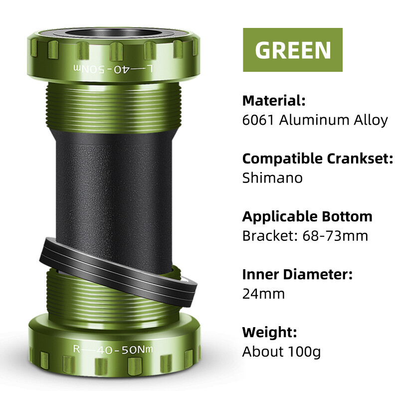 Aluminum Alloy Hollow Bike Bottom Bracket MTB Mountain Road Bike Sealed Bearing