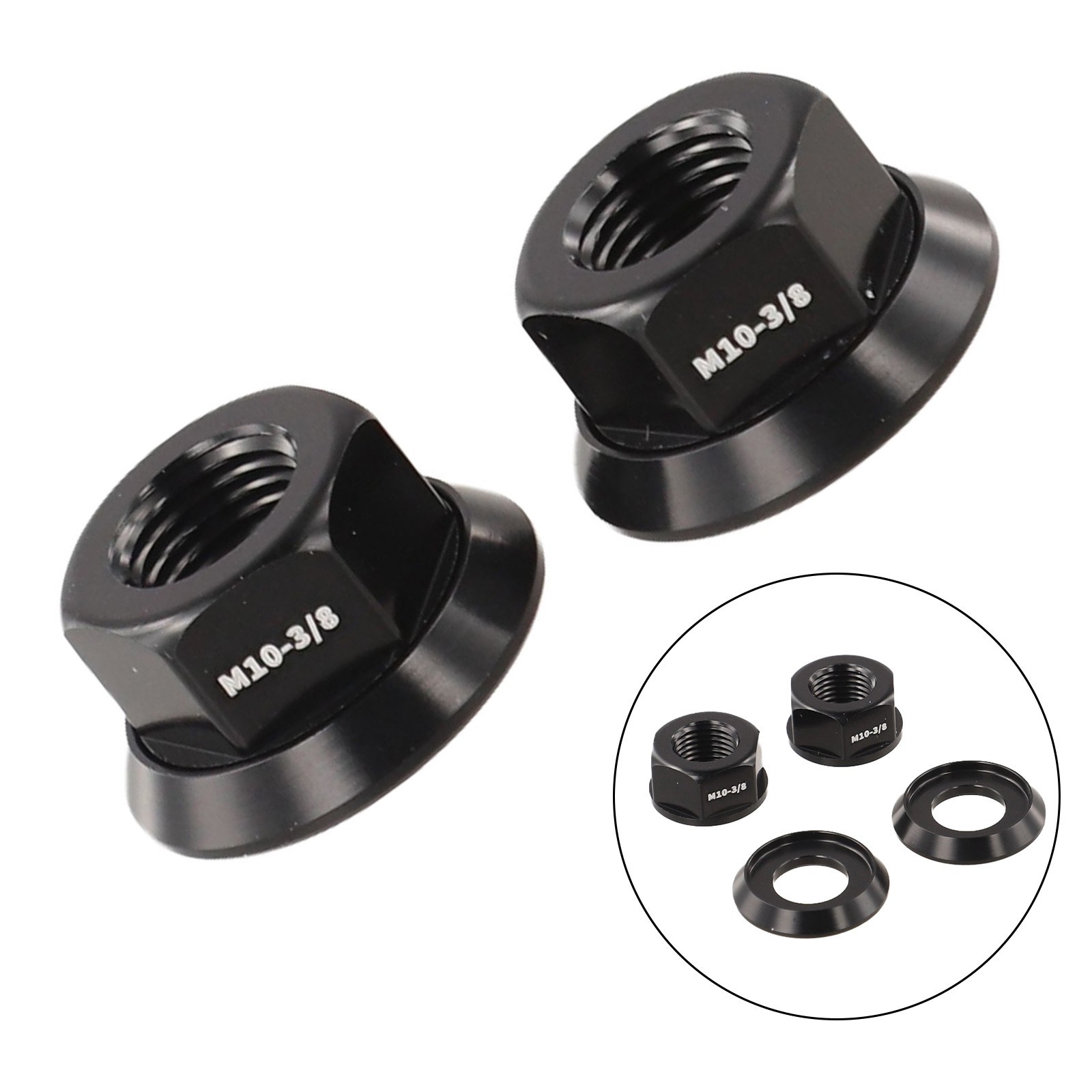 Aluminum Alloy Nuts For Bike Assembly 2pcs Package 7075 Aluminum Alloy Material