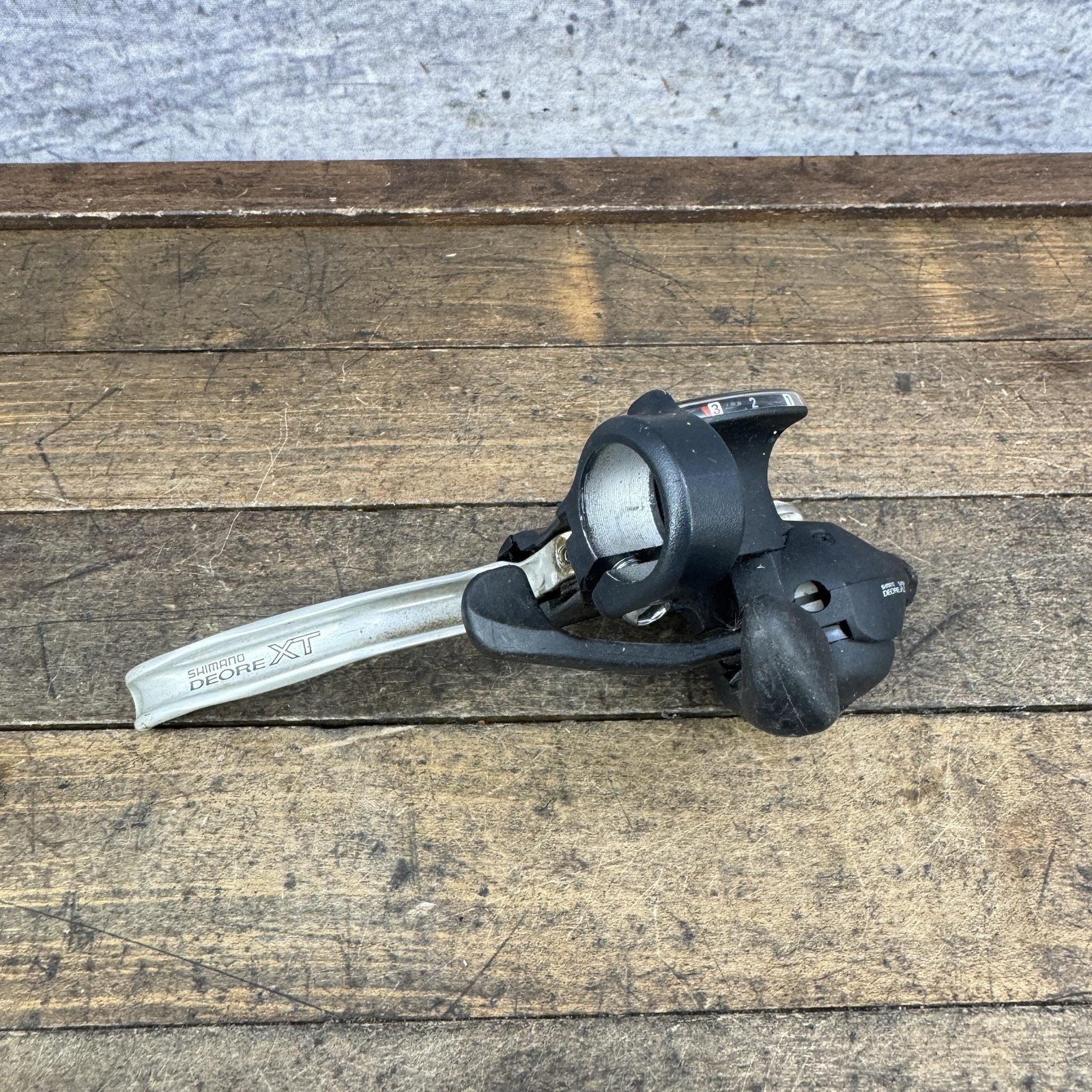Vintage Shimano Deore XT ST-M737 Left 3 Speed Brake Shifter Combo MTB Black 90s