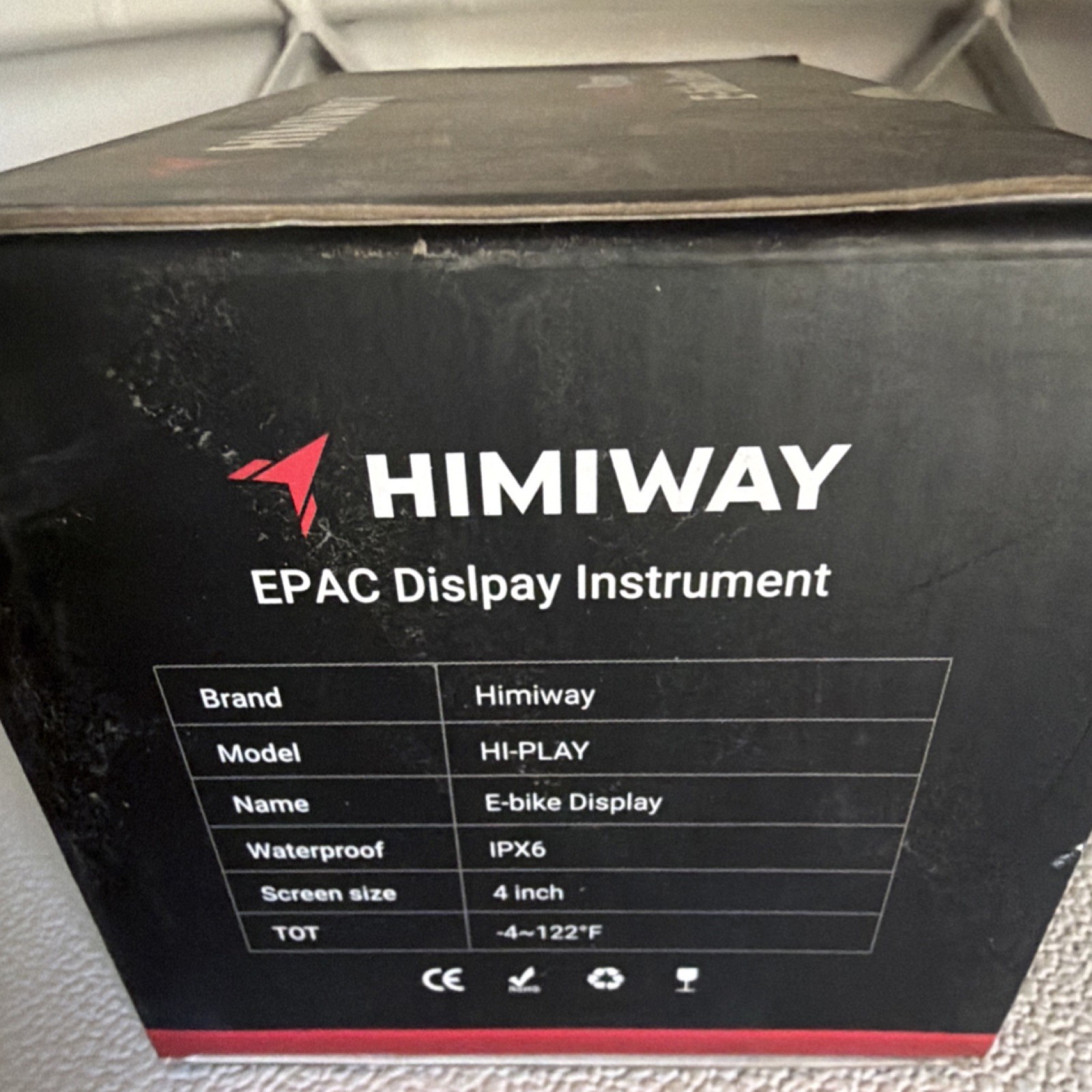 Himiway HI-PLAY E-bike Display 4 Inch USB-C IPX6 Waterproof E-METER-SET-10