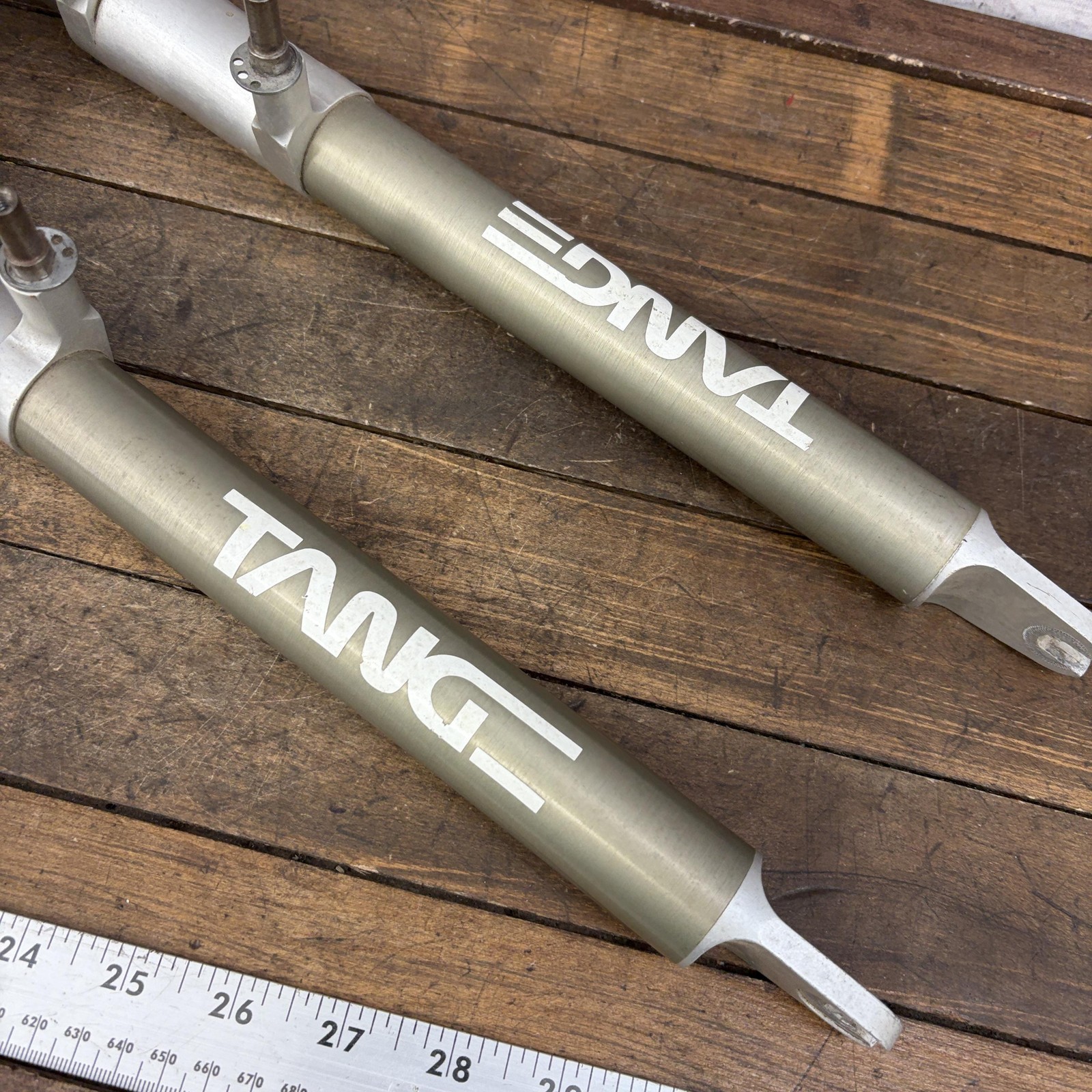 Vintage Tange Switchblades Suspension Fork PARTS 1in Threaded Stanchion Crown 26