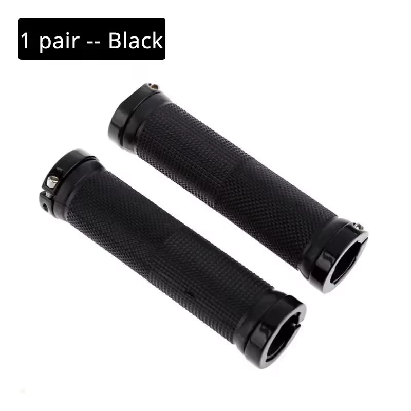 Ergonomic Rubber Bicycle Handlebar MTB Mountain Bike Grips Cycling Lock-On Ends