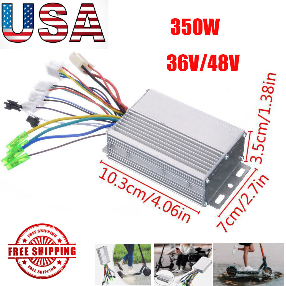 36V/48V Electric Bike 350W Brushless DC Motor Controller For E-bike Scooter US