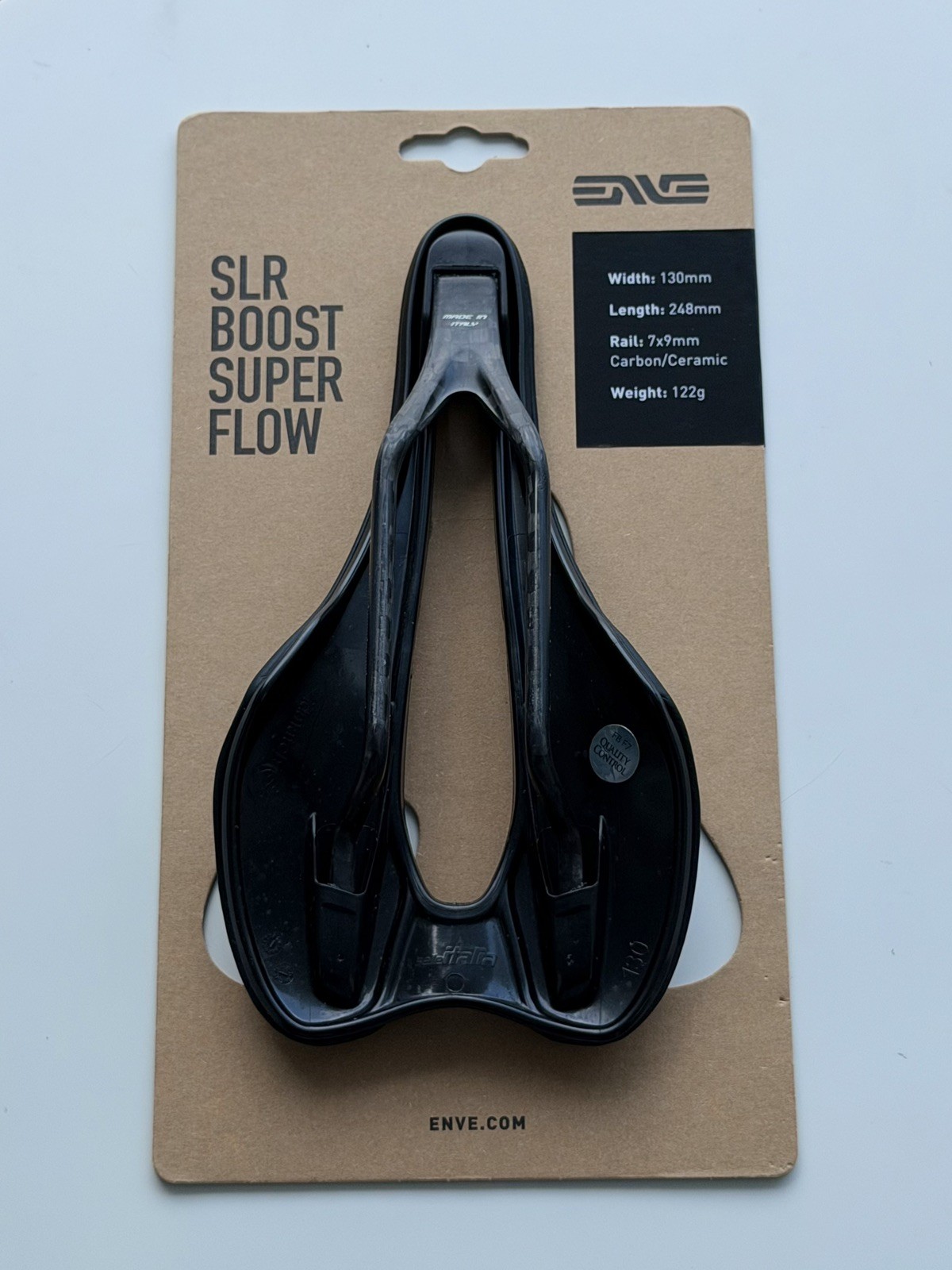 ENVE x Selle Italia SLR Boost SuperFlow Carbon Railed Saddle – 130mm
