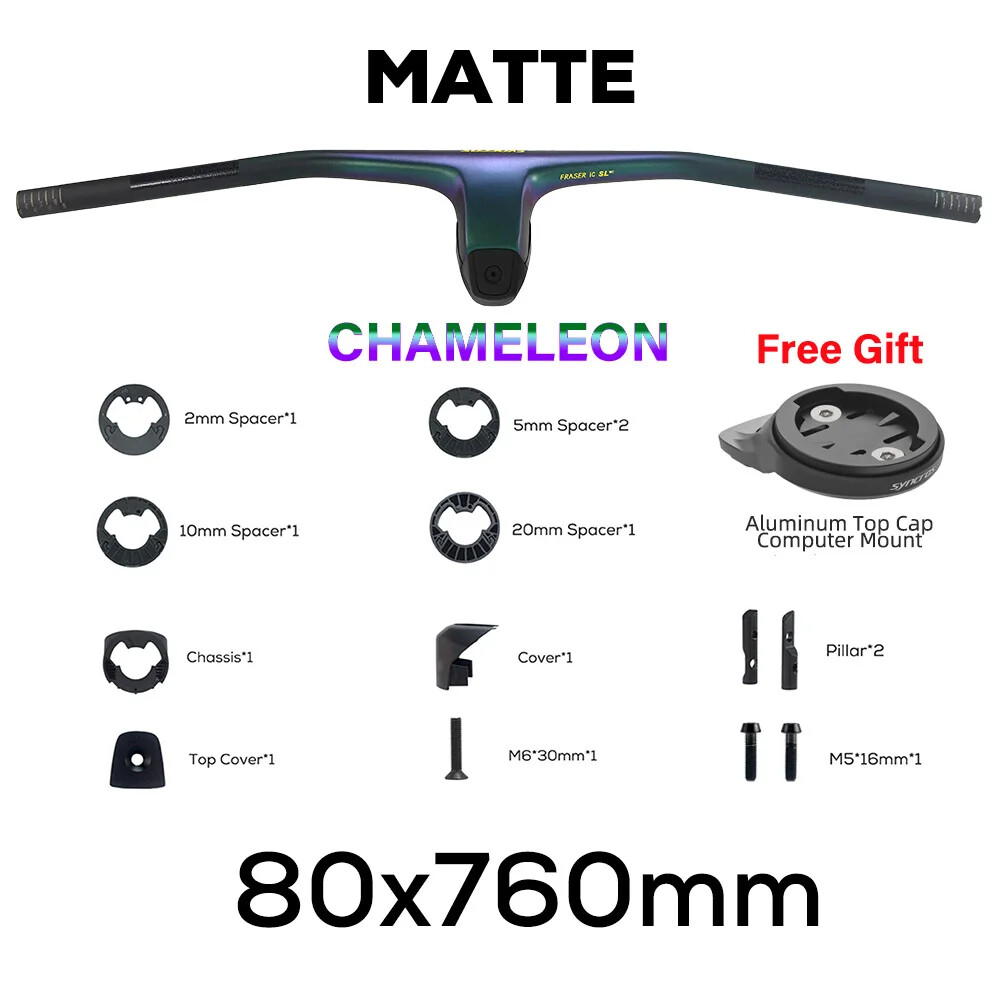 680-740mm Full Carbon Handlebar Integrated Cockpit MTB Bicycle Handlebar 10°