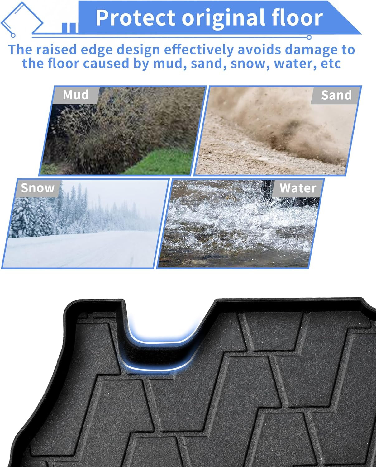 Front Floor Mats Set Kawasaki Mule PRO DX DXT FX FXR FXT 2015-2025 TPE Liner