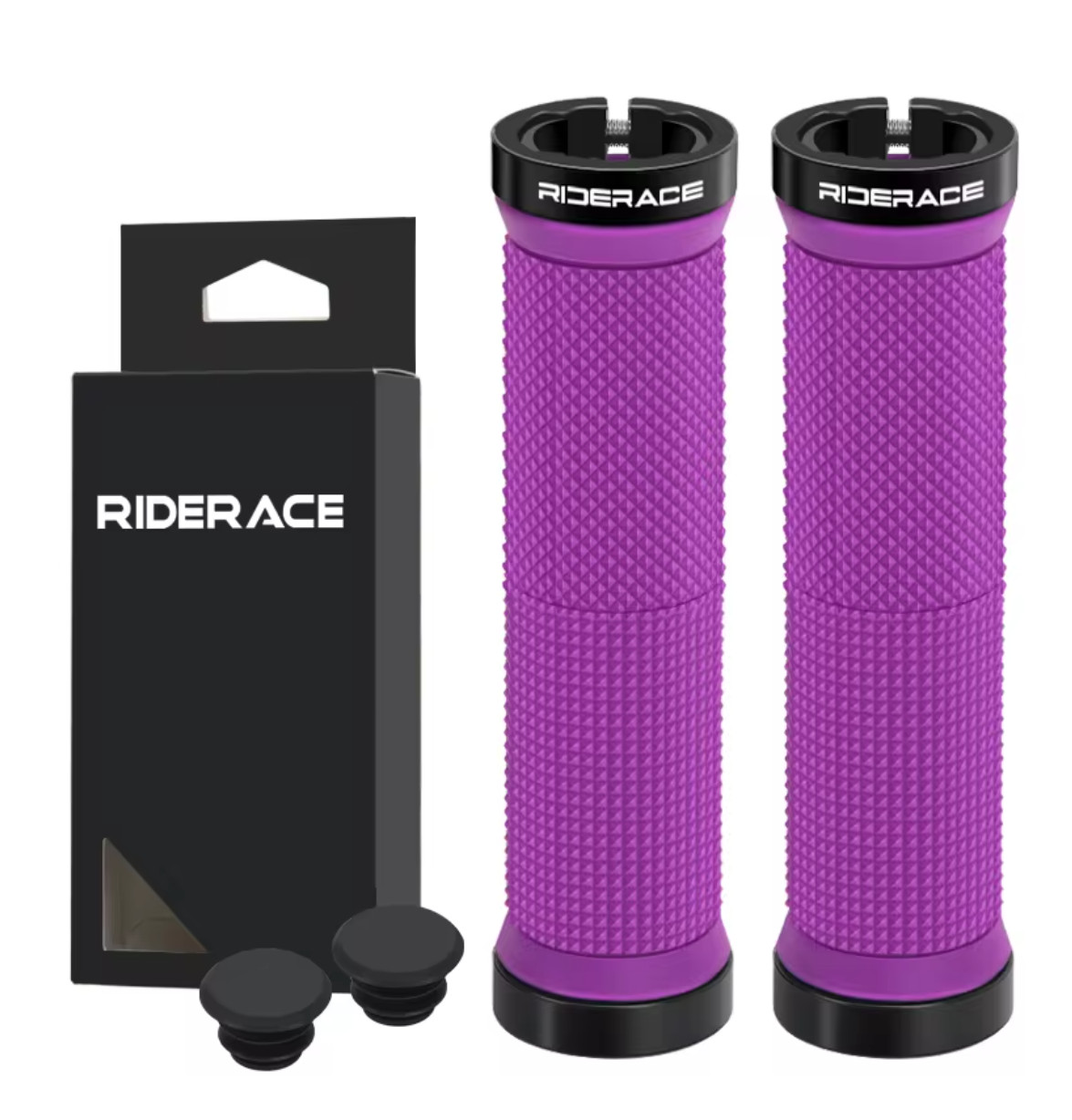 RIDERACE Bicycle Handlebar Grips Lock on MTB Mountain Bike Handle Bar Cover