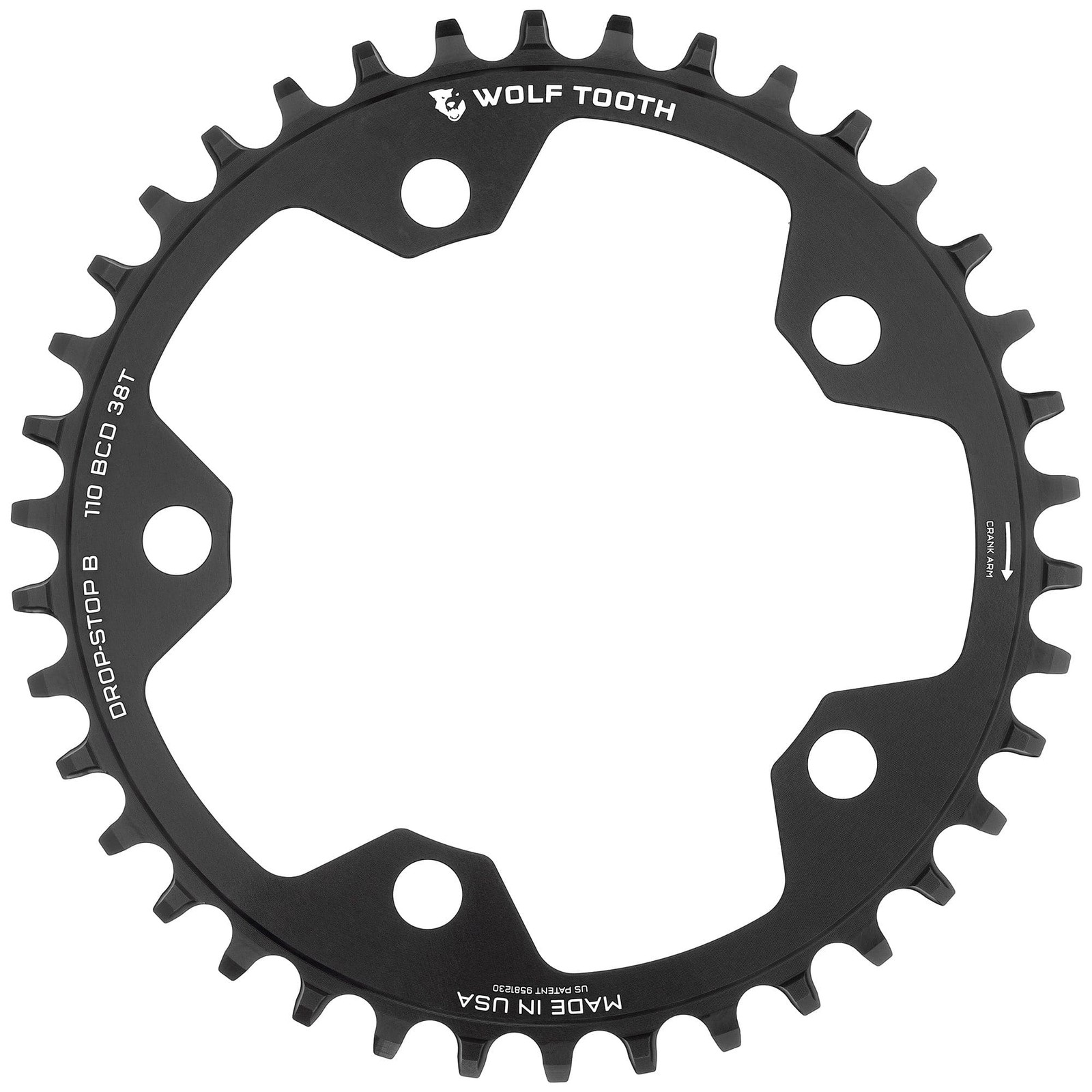 Wolf Tooth Chainring 52t 110 BCD 5-Bolt 10/11/12-Speed Alloy Cyclocross & Road