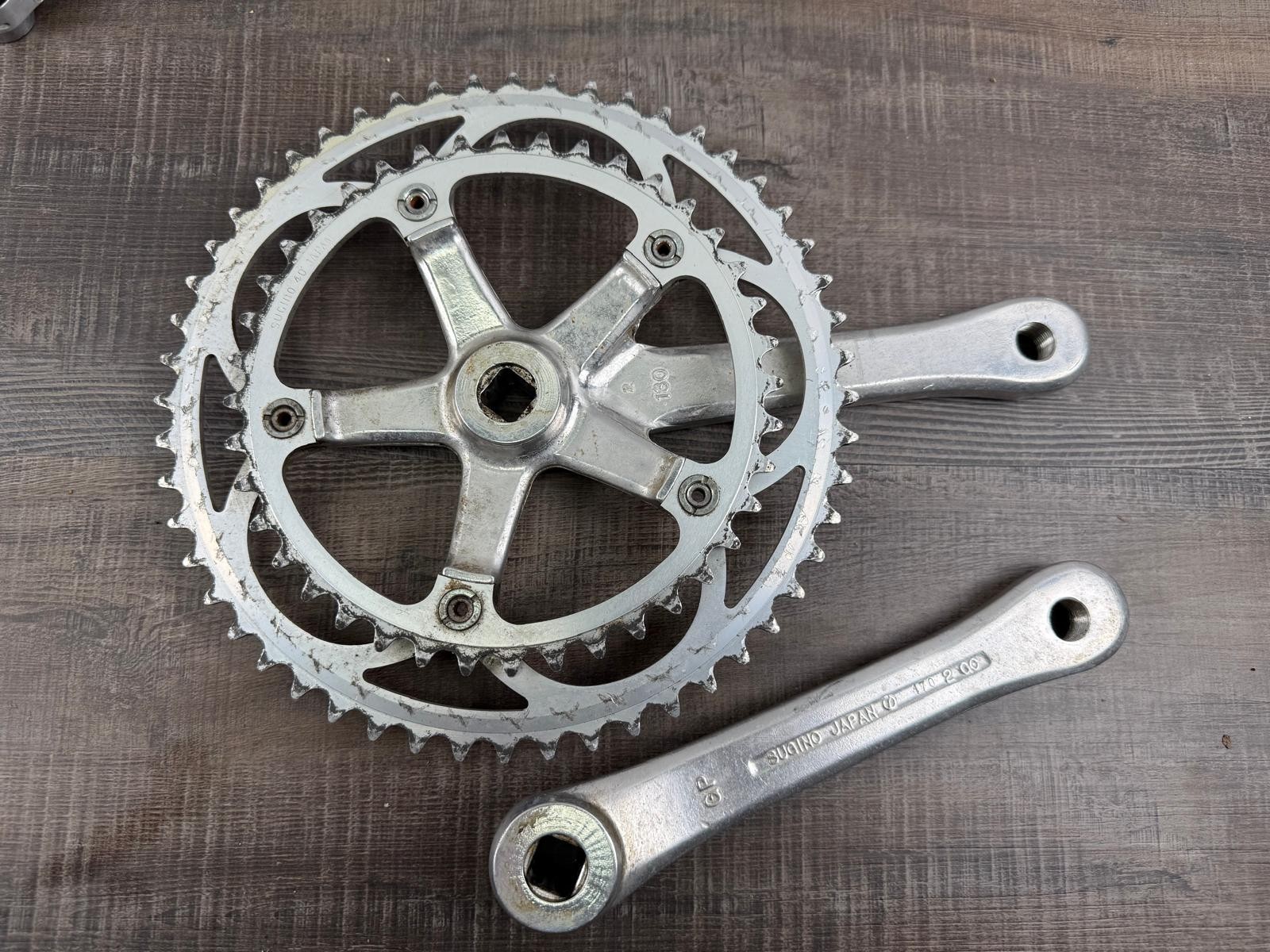 Vintage Sugino VX Square Taper Crankset 170mm 52/40t Road Bike