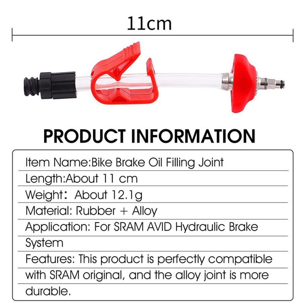 Bike Oil Hose Kit Bleeding Tube Hydraulic Brake Replacement 11 Cm Length