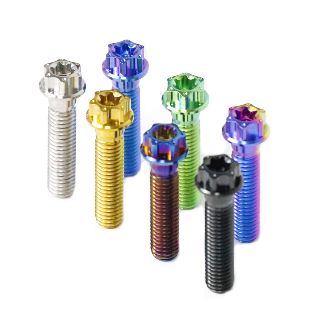 M8x20 25 30 35 40 45 50mm Titanium Screw Flange Bolt Fastener 7 Color (optional）