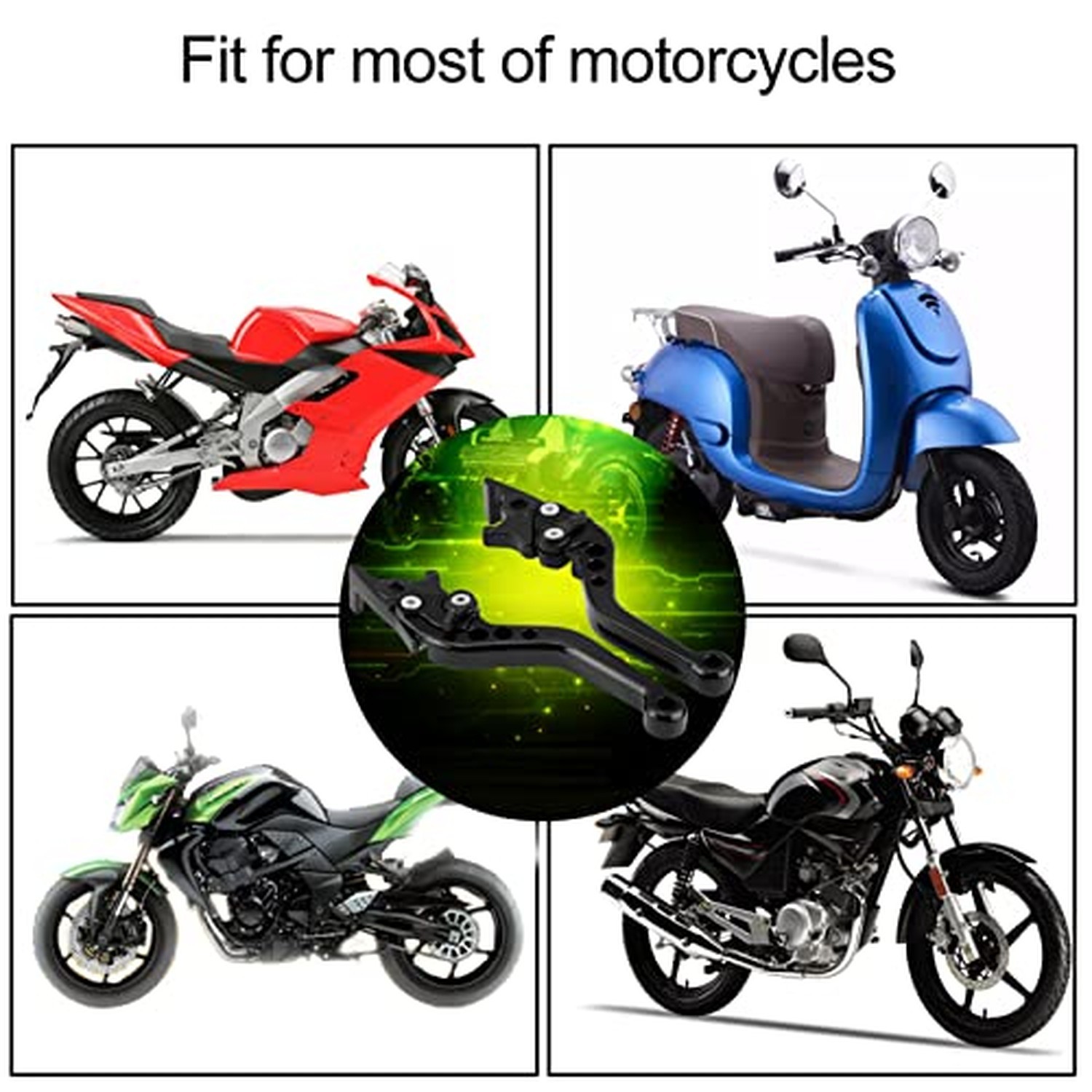 Akozon 1 Pair CNC Aluminum Alloy Motorcycle Scooter Modification Double Disc …