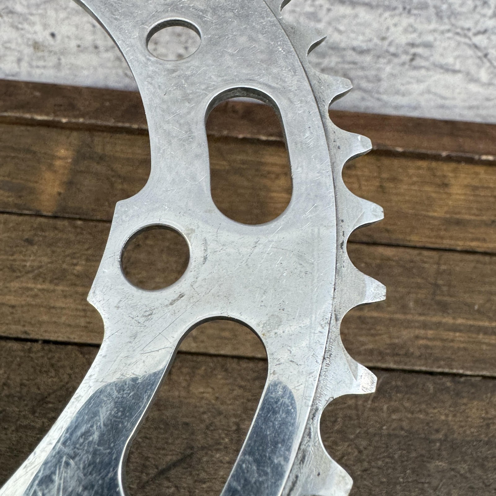 Vintage 48T Chainring 144 130 BCD 5-Arm Silver Aluminum Road Bike