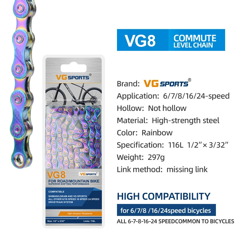 8-11 Speed Bike Chain MTB Road Bicycle Chain 8S 9S 10S 11S Parts 1Pc