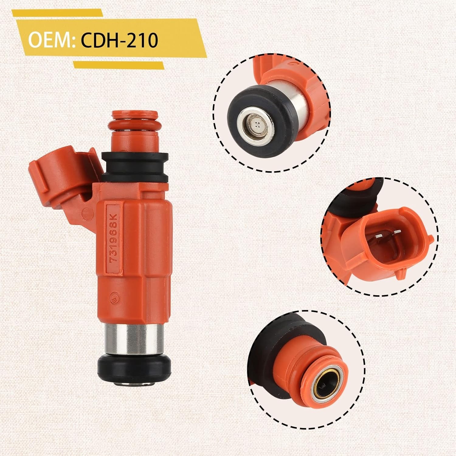 OE Fuel Injectors,Compatible with/Yamaha F115 115HP, F150 150HP 4-stroke Outb…