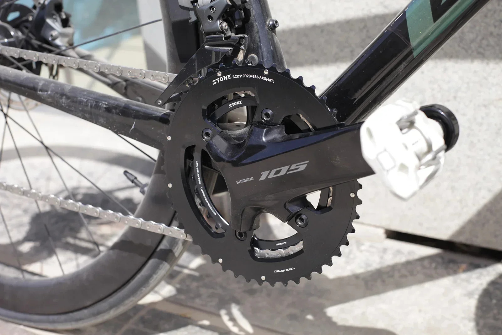 Stone 110bcd Bike Double Chainring for Sram AXS Flattop 12S for Shimano Magene