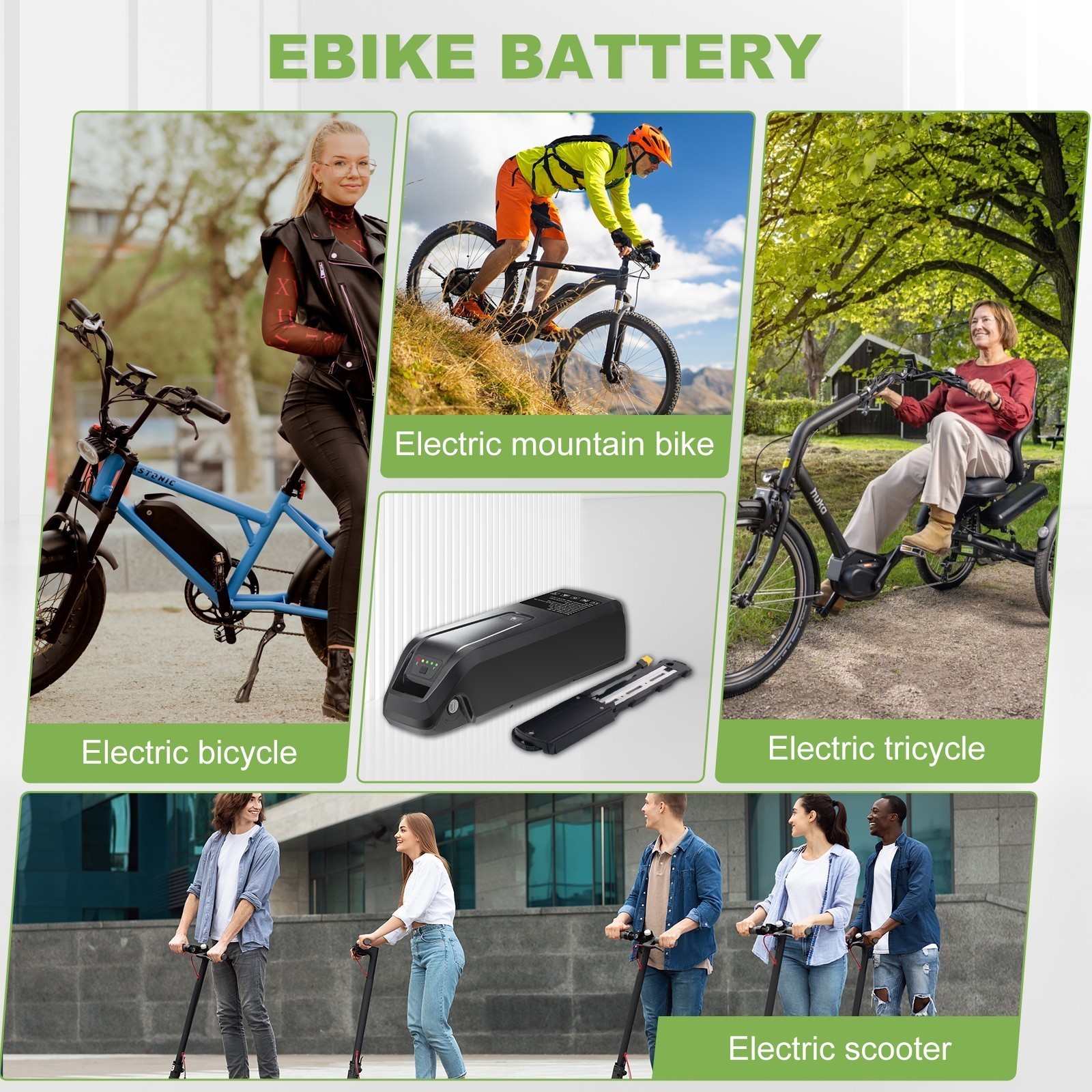 Electric Bicycle 48V 10Ah Hailong Lithium Ebike Battery F o 0-1000W 4Pin/5Pin.
