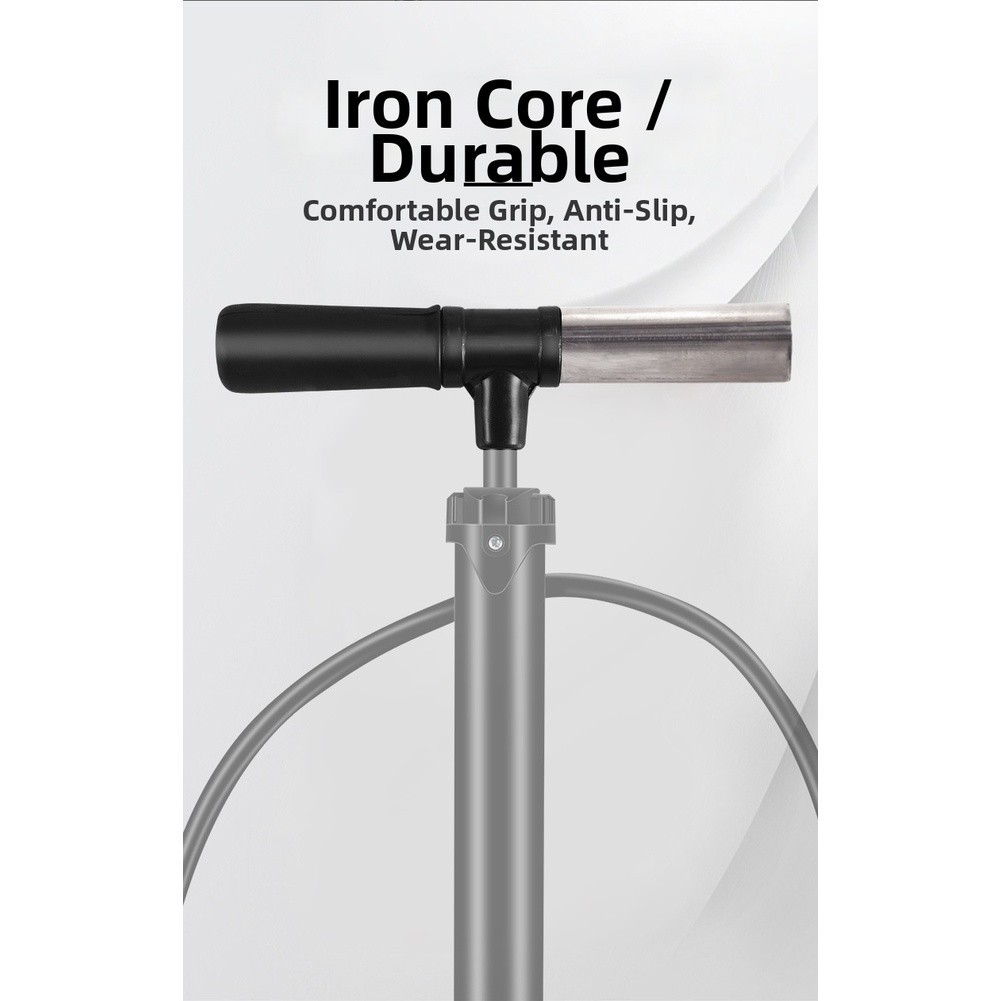Bicycle Pump Handle Ergonomic Bicycle Grip Ergonomic Design Anti-slip Texture
