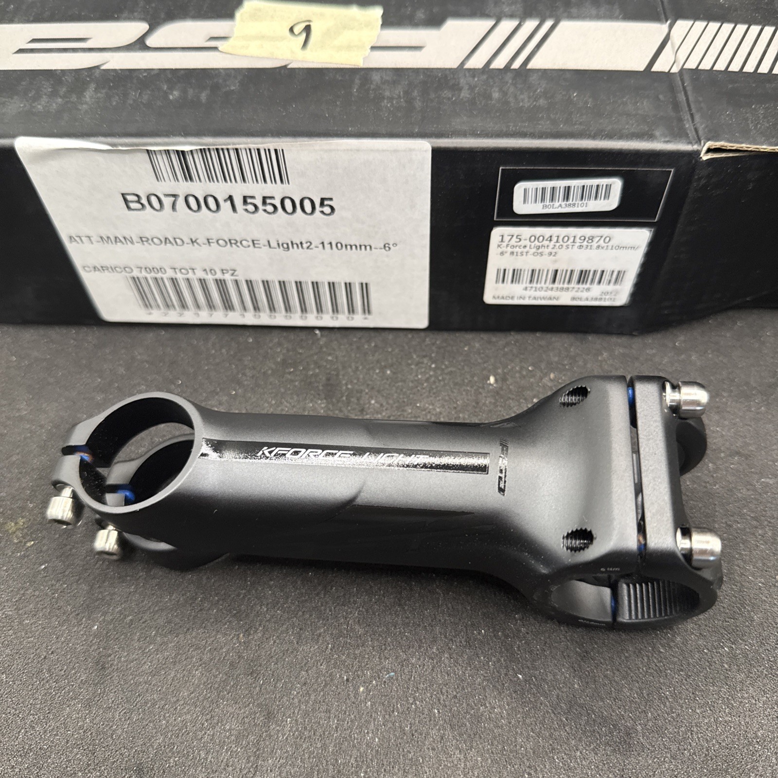 Fsa K Force Light 2.0 Alloy Bicycle Stem 31.8 110 Mm 1 1/8th 6 Degree (NW-9)