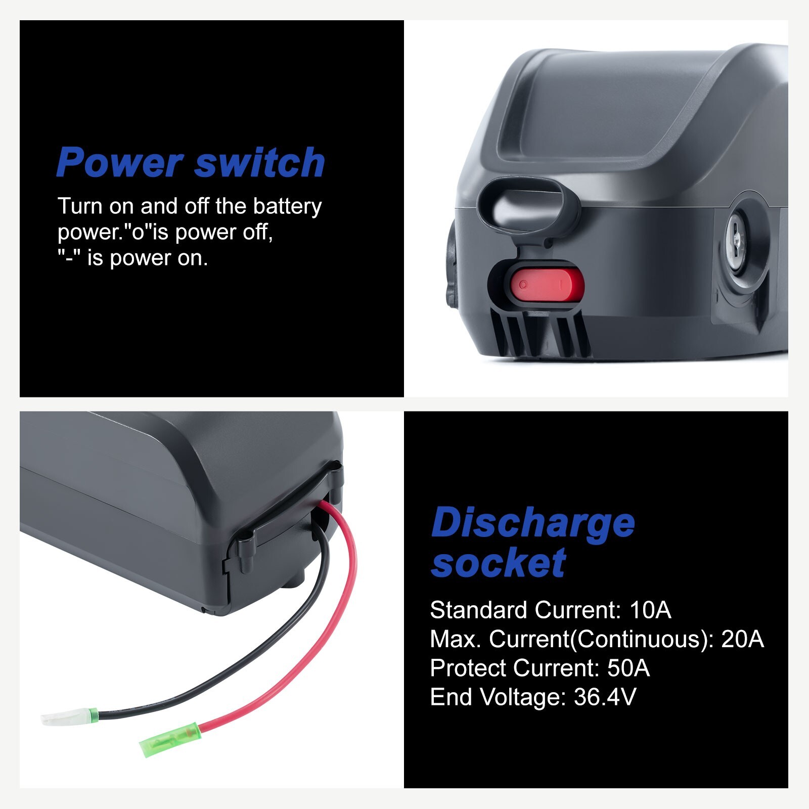 Vivi Ebike Battery 48V 10.4Ah Electric Bike Battery 48V Lithium Battery Replace