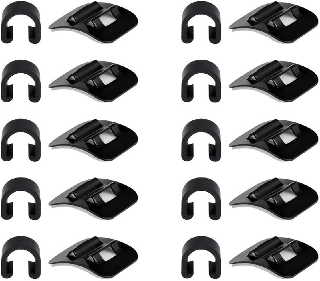 10 Pieces C-Clip Cable Guide, Aluminum C Buckle Bicycle Frame C Buckle for MTB R