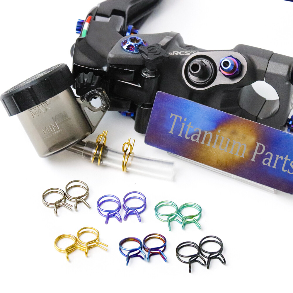 9.8mm Hose Clips Spring Fuel Clamps | Titanium alloy clamp motorcycle Fastener