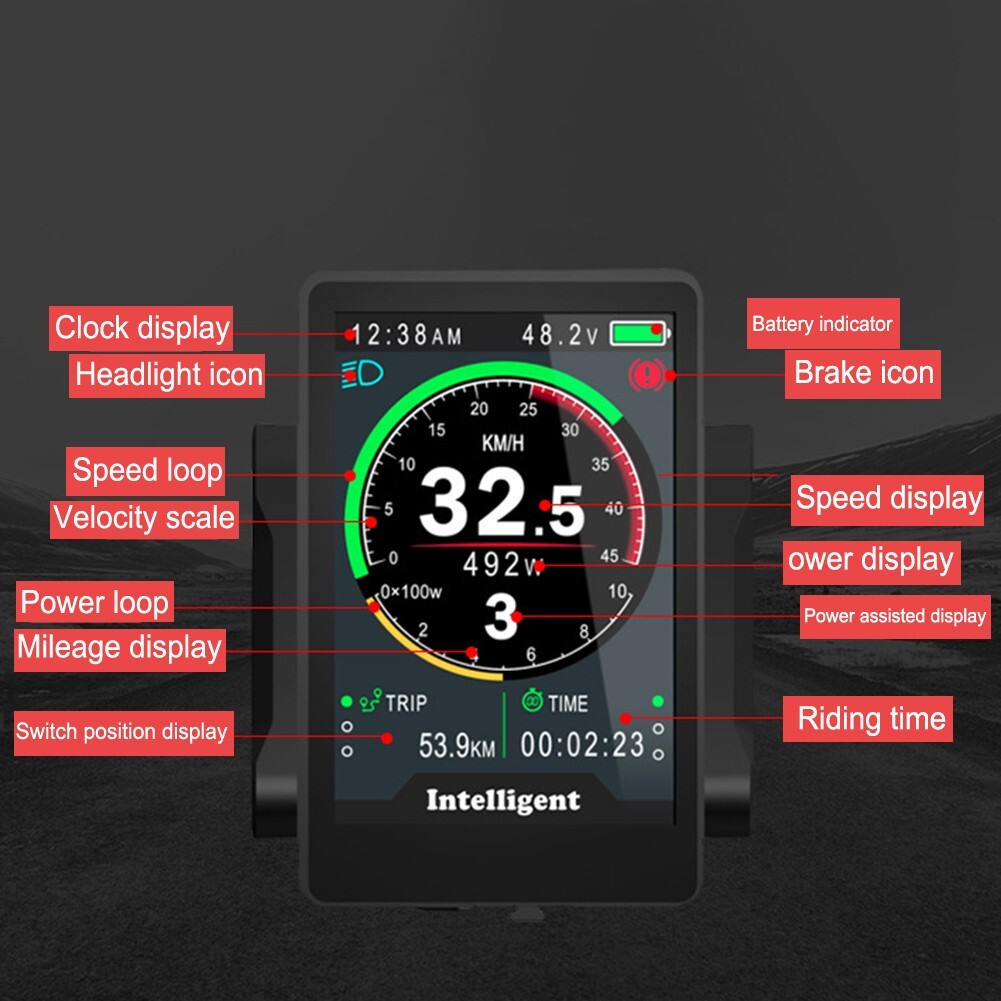 E-Bike Electric Bike Display 36V-52V NEW 860C Speed Control For Bafang