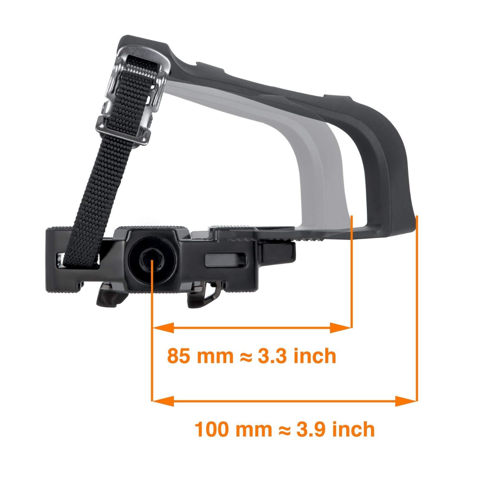 Adjustable Bike Toe Clips & Cages with Pedals – Compatible with Shimano SPD, Fit