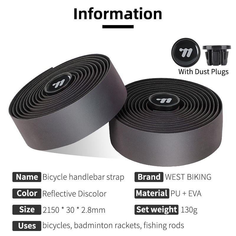 WEST BIKING Reflective Road Bike Bicycle Handlebar Tape Cycling Bar Tape Wrap