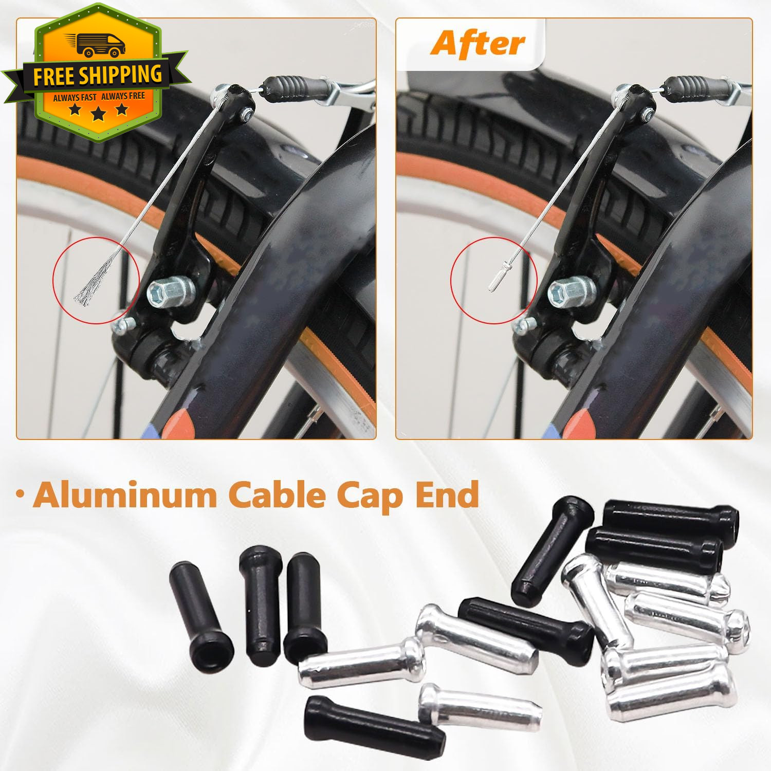 73 Pcs Universal Bike Brake Cable Housing Kit Stainless Steel Cutter MTB Road