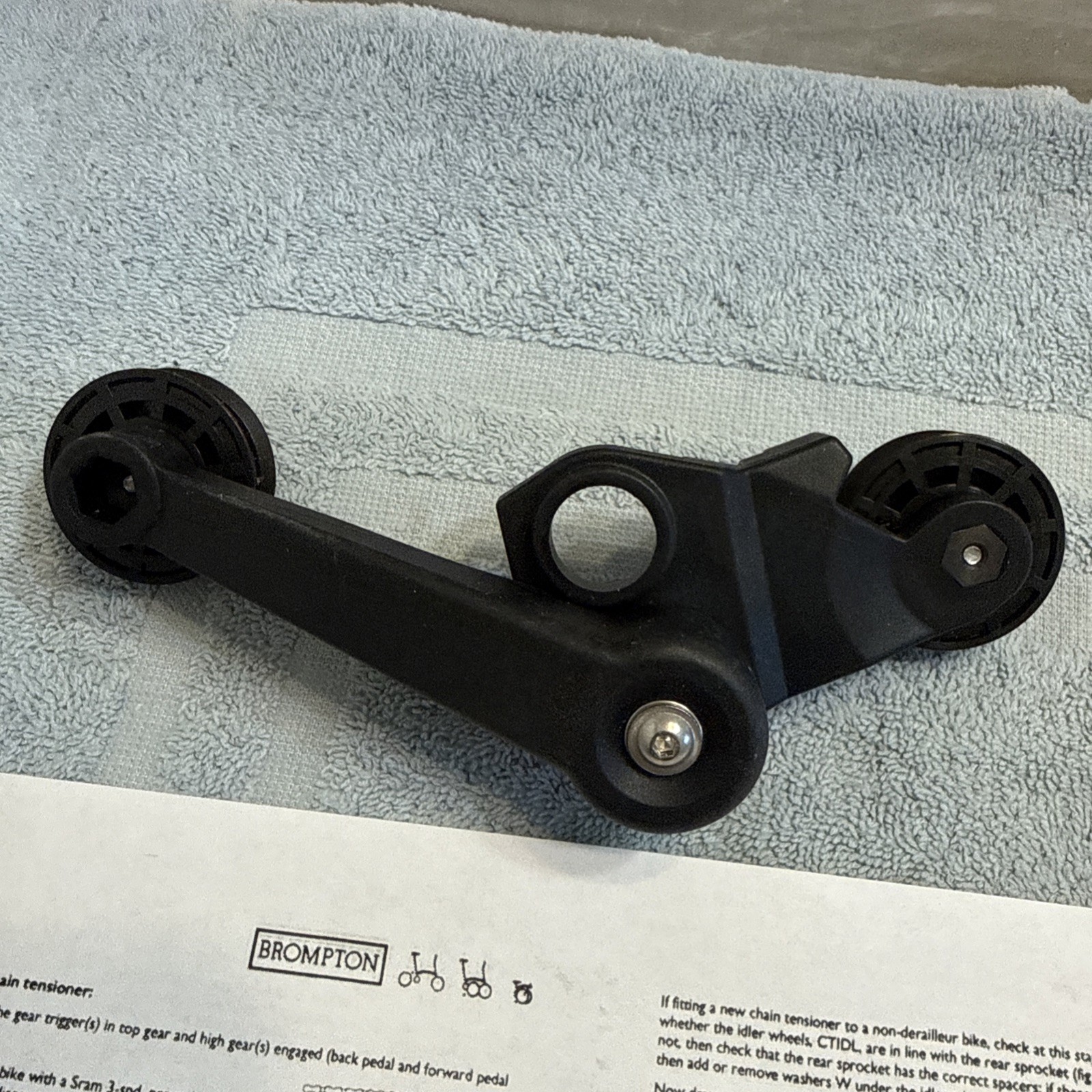 Brompton Chain Tensioner assembly for 2 or 6 speed derailleur