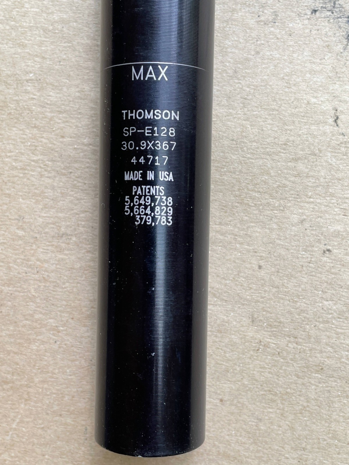 Thomson Elite Straight Seatpost Black SP-E128 30.9 x 367mm