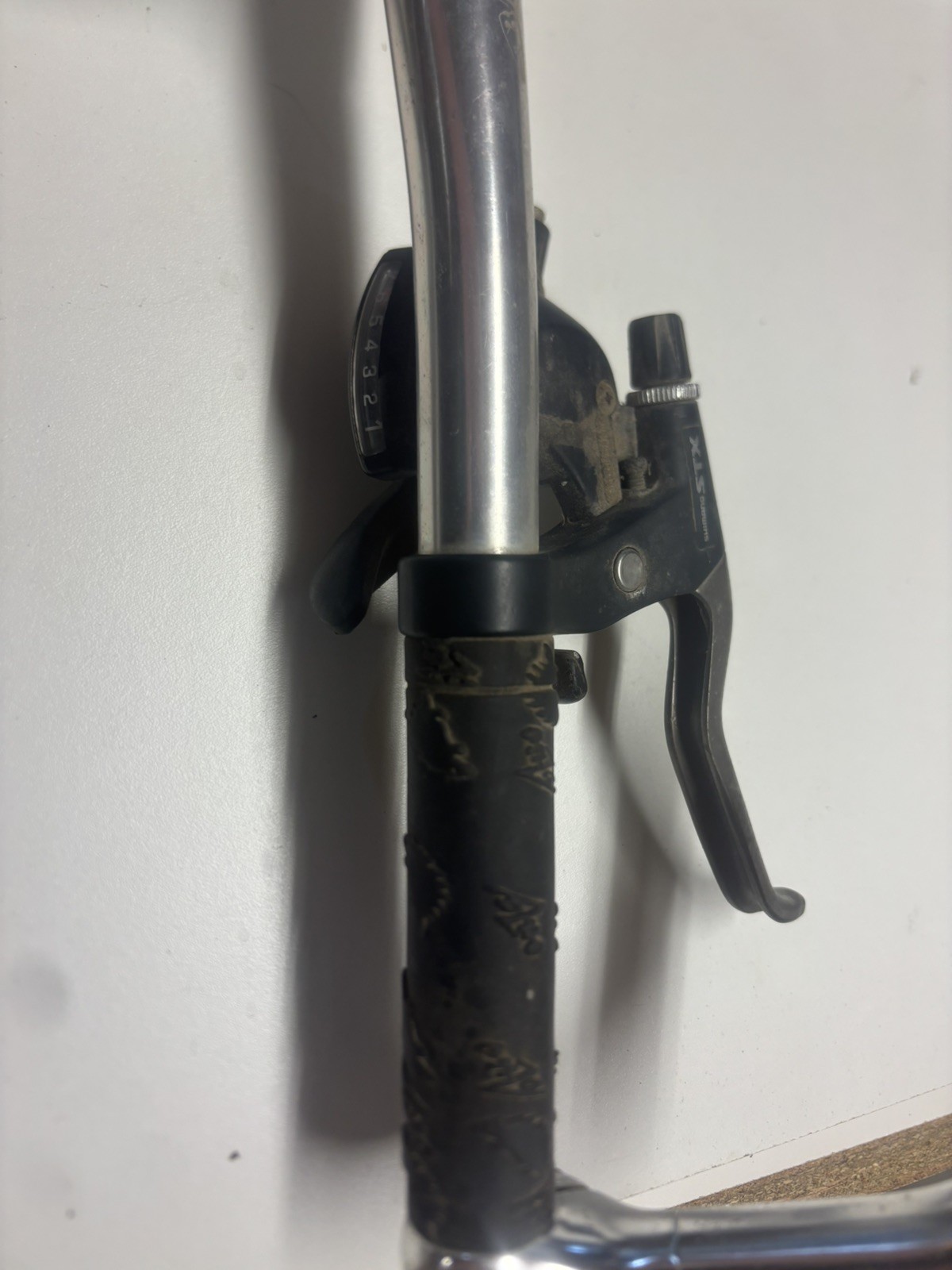 Vintage Barracuda Mountain Handlebar Onza Grips Silver Stem Shifters 90s MTB
