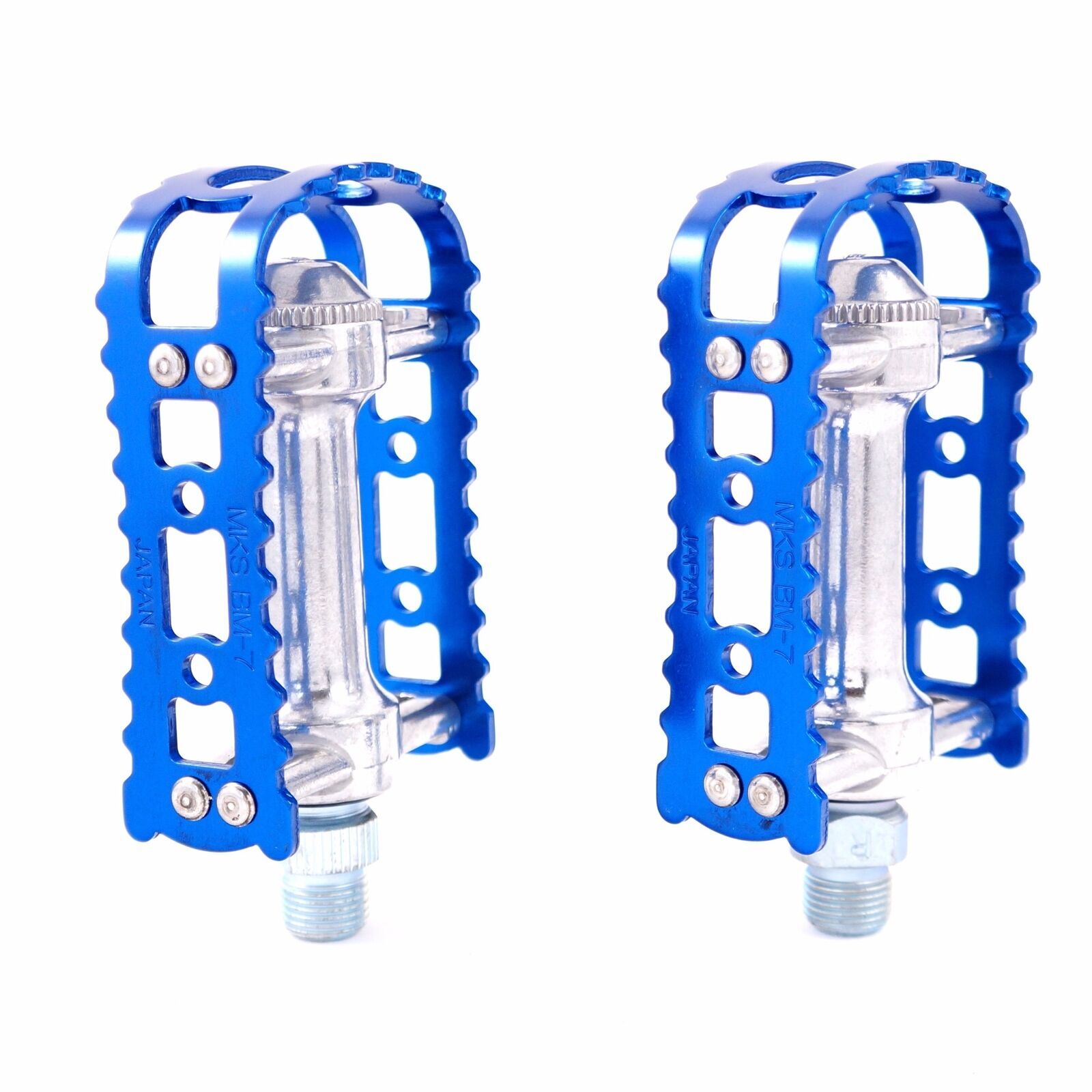 MKS BM-7 Alloy Anodized MTB BMX Old School Flat Bike 9/16″ Pedal – Blue
