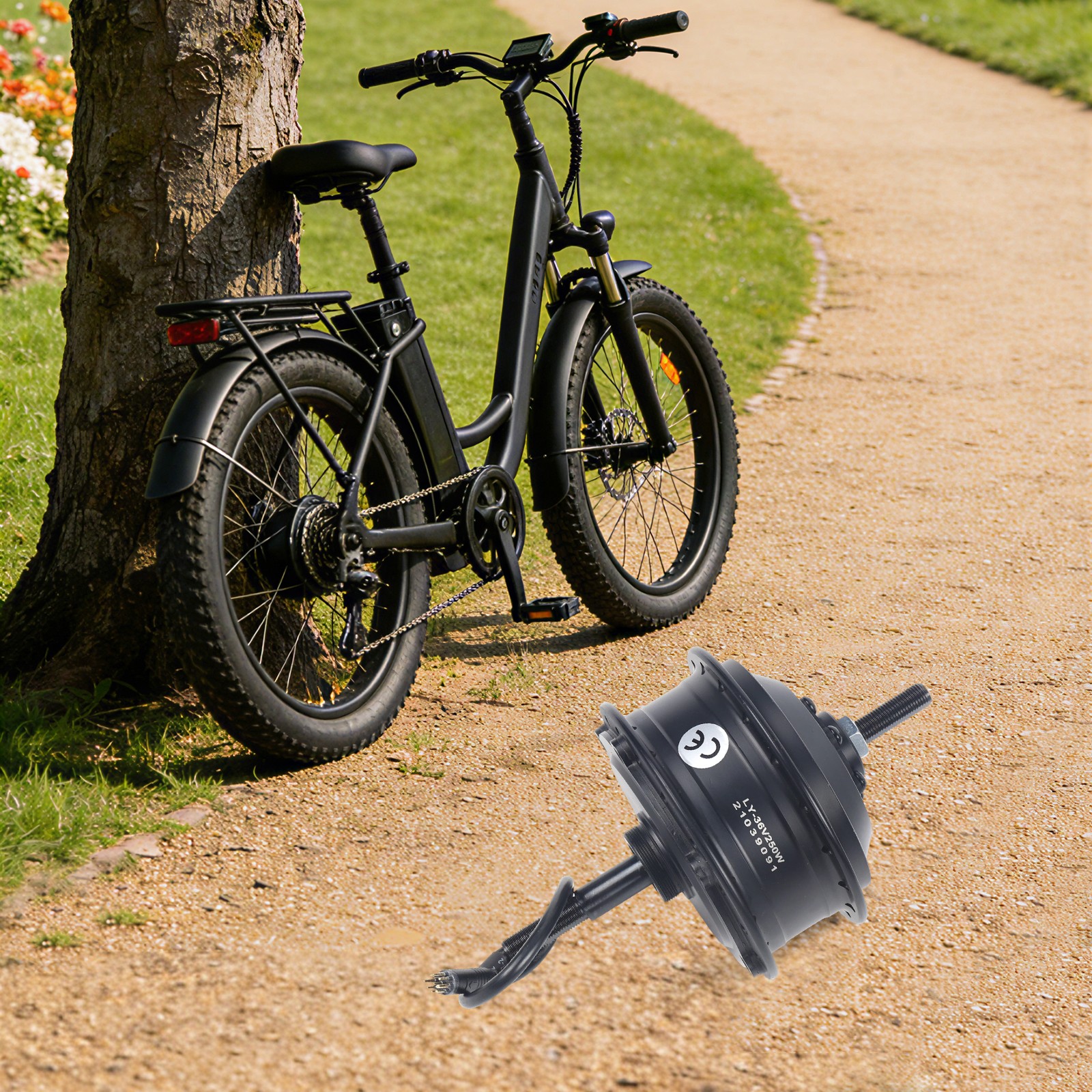 Front Wheel Motor, Electric Bicycle Front Hub Motor Bike Motor 250W 300r/min