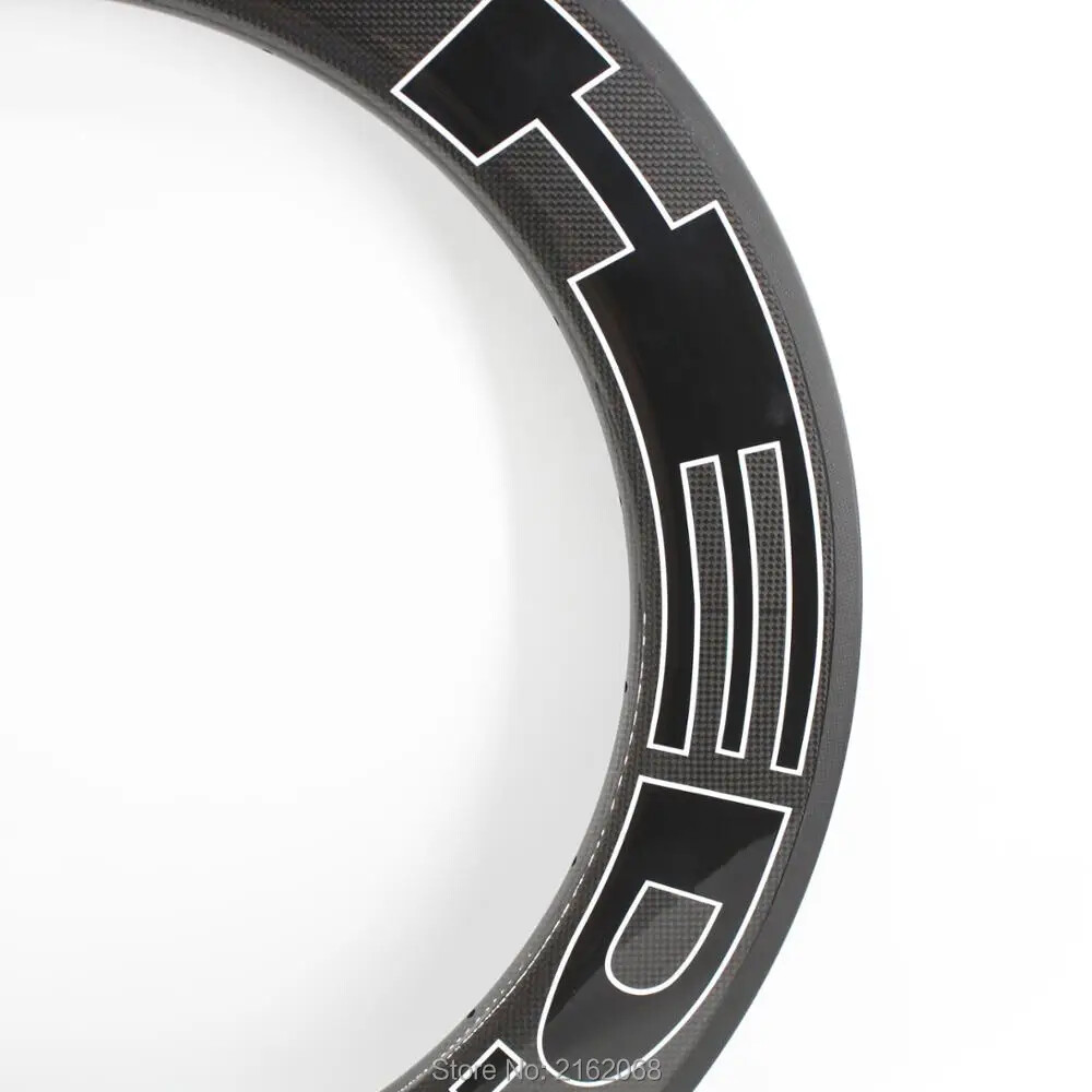 700C 50 60 88mm Deep Fixed Gear Road Bike Carbon Rims Tubular Clincher Tubeless