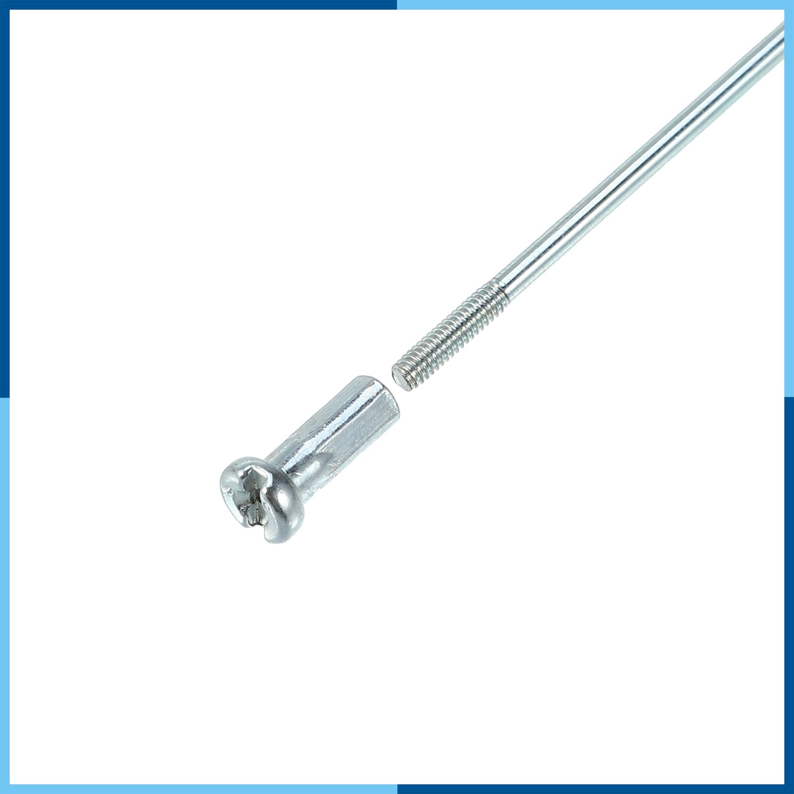 36 Pcs 14G J Bend 257mm x 2mm Bicycle Spokes with Nipples Steel Silver Tone Auto
