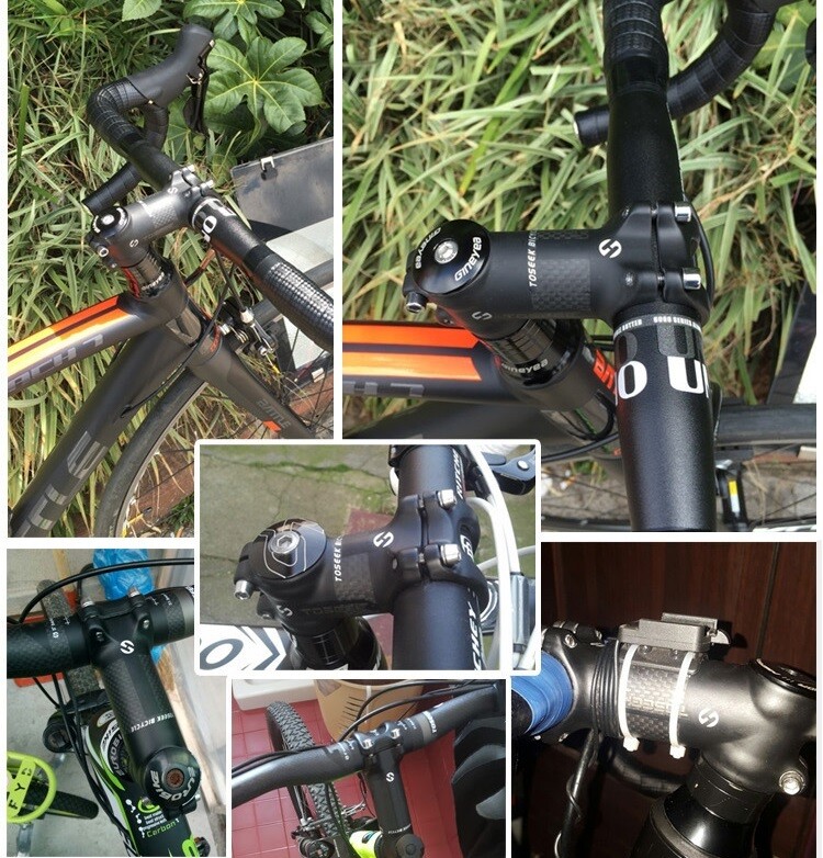 Aluminum Carbon 6/17° MTB Road Bike handlebar Stems Bicycle bar Stem 31.8*60-120