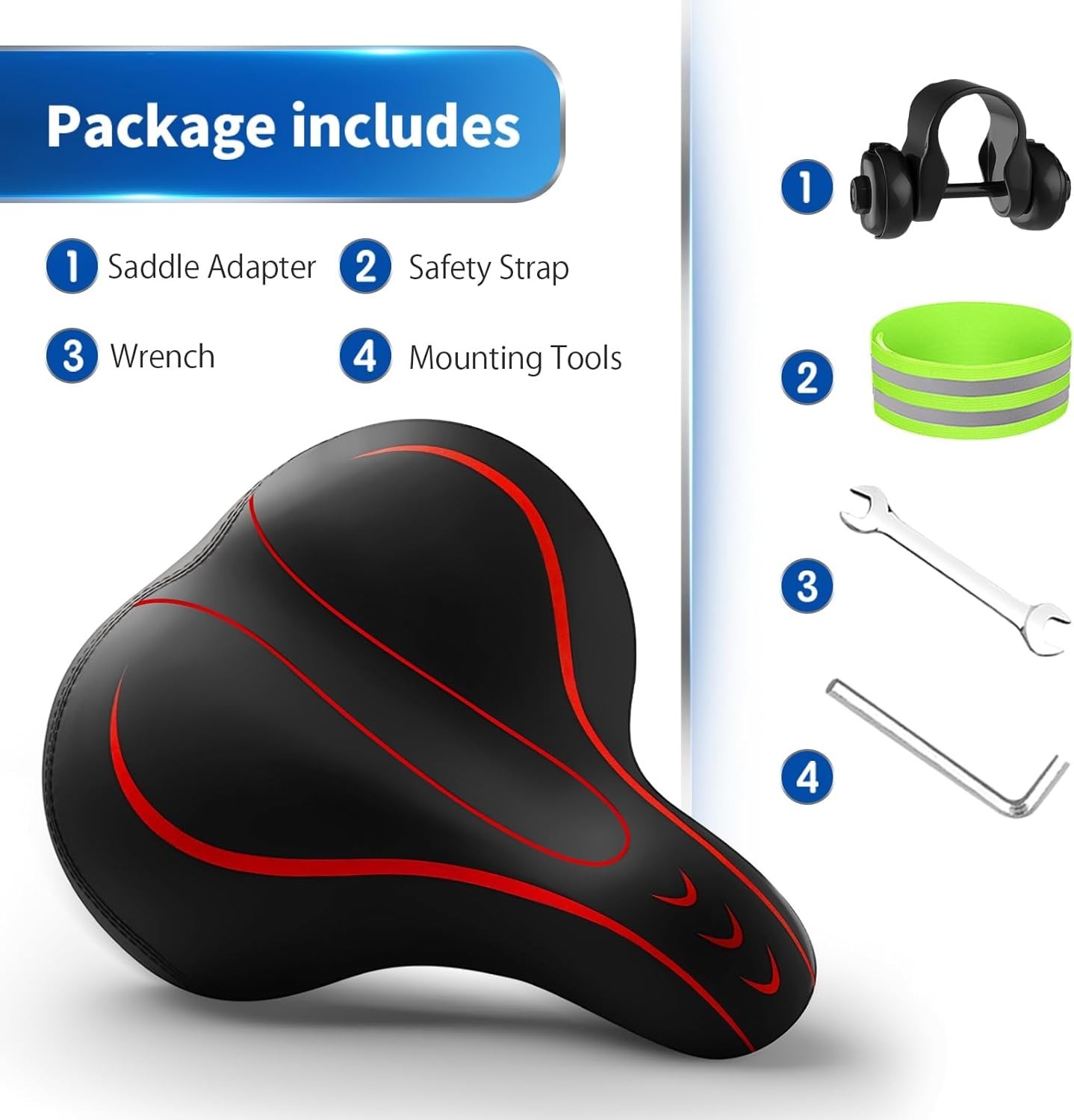 Oversized Bike Seat with Memory Foam