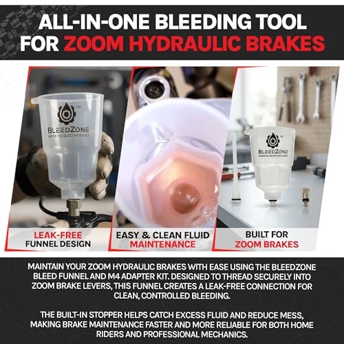 Bike Brake Bleed Funnel and M4 Funnel Adapter for Zoom Brakes, Bleed Kit for