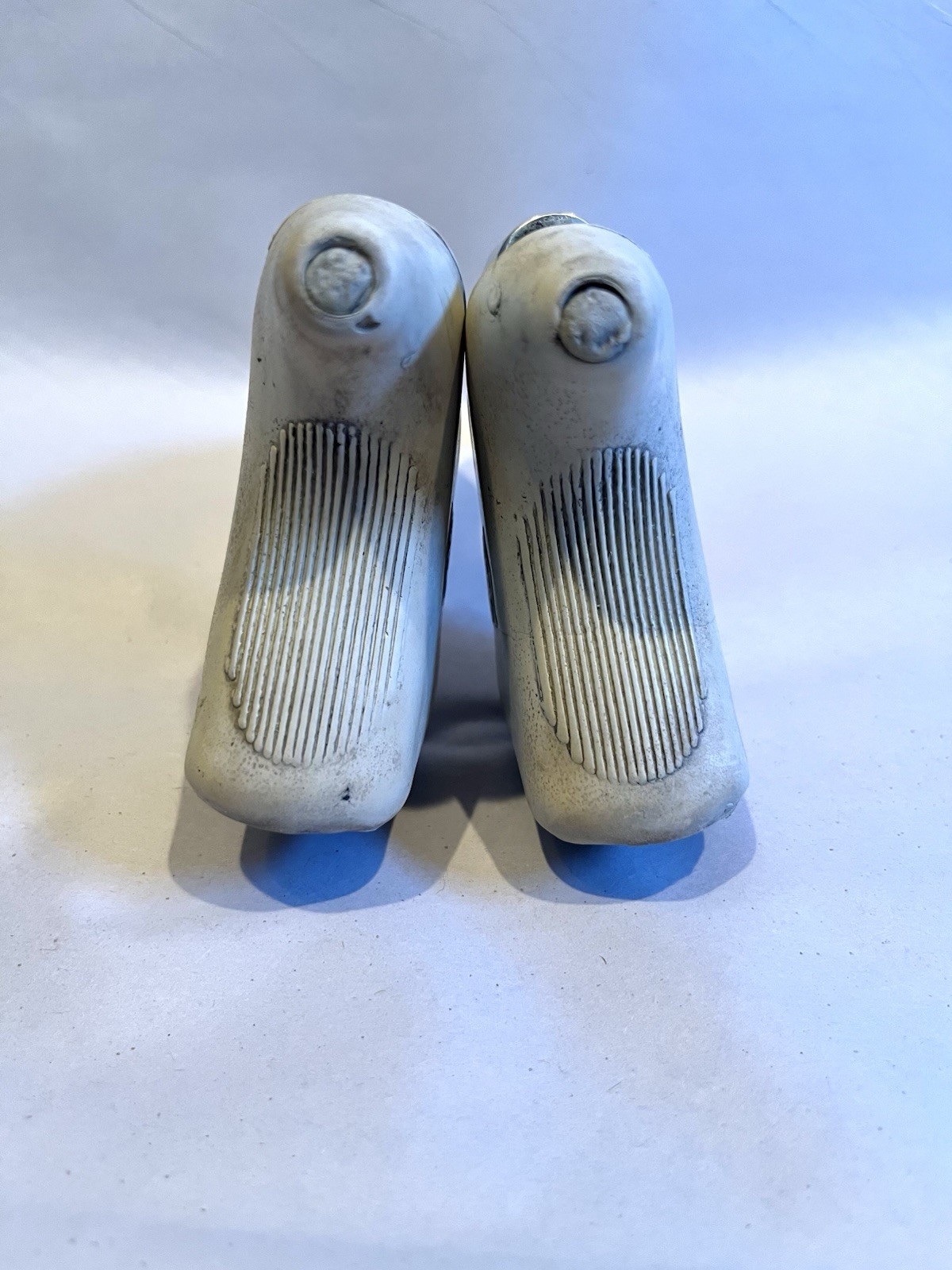 Vintage Campagnolo C-Record Road Drop Bar Brake Levers 23.8mm White Hoods