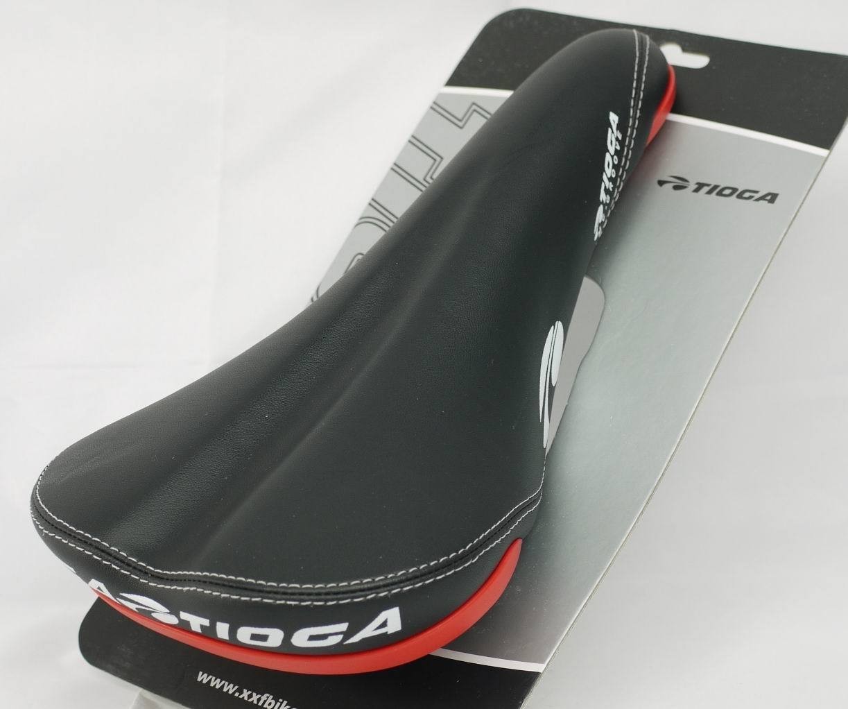 NEW TIOGA MC GROOVE SEAT SADDLE MTB OFFROAD FREERIDE 266MM 136MM BLACK RED