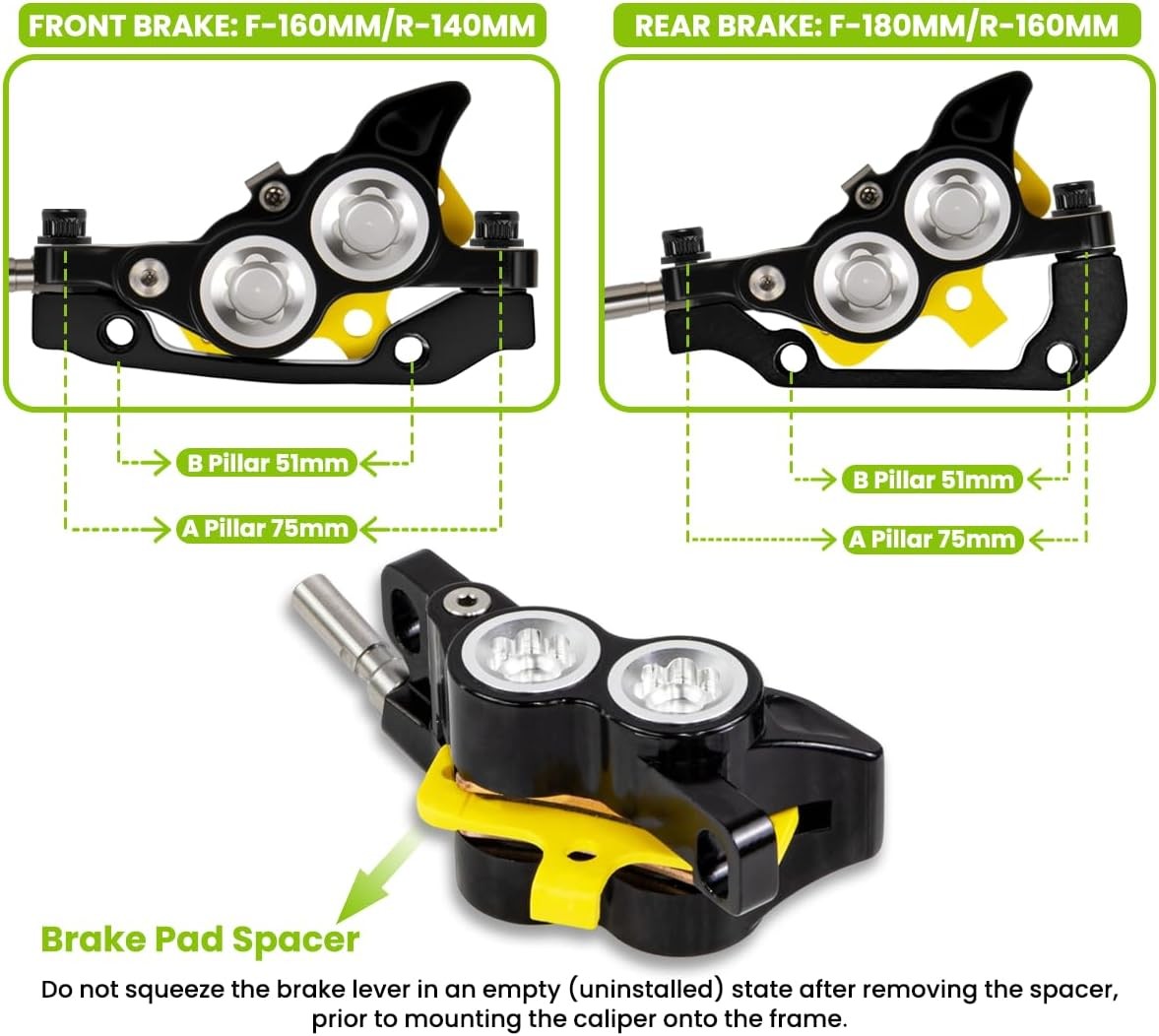 Front & Rear Dual Brake Kit for Surron Light Bee Talaria Sting Segway X160 X260