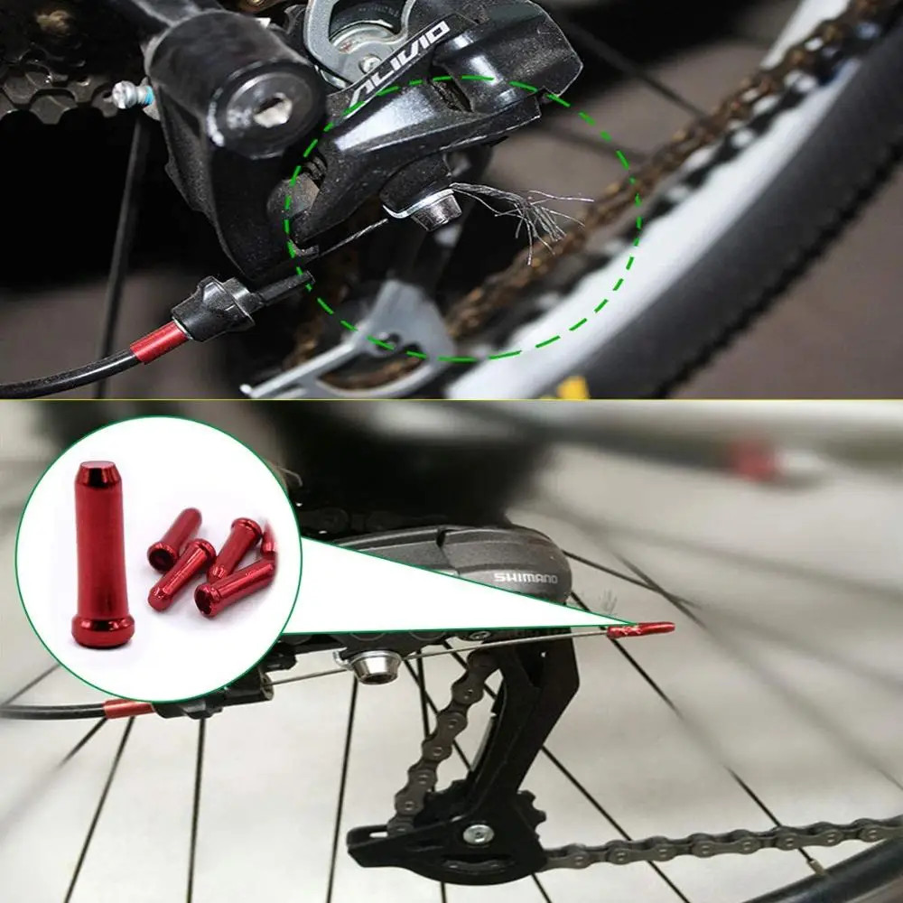 50 Pcs/Lot Bicycle Cable End Caps Aluminum Alloy Derailleur Shift Wire Ferrules