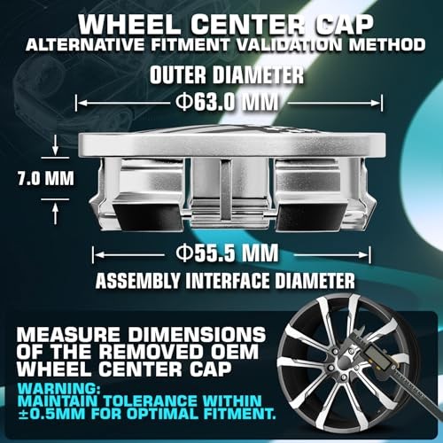 63MM 2.5 Inch Wheel Center Outer 63MM , Inner 56MM Chrome with American Flag