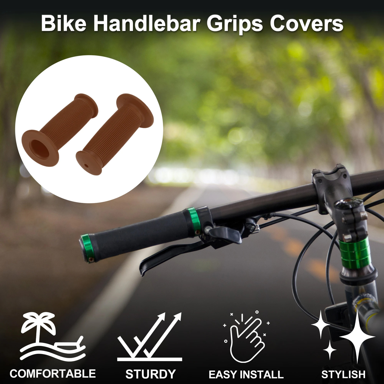 X Autohaux Bike Handlebar Grips Covers 85mm Long Lightweight | ycle End Grips
