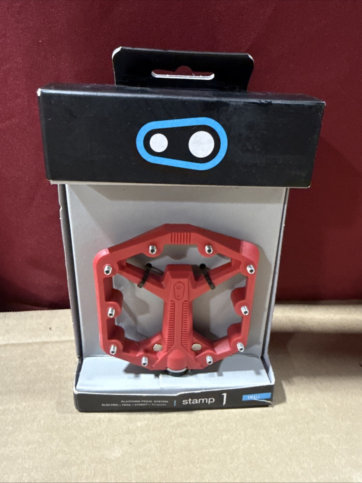 Crank Brothers Stamp 1 Gen2 Pedals Platform System Red Sz Small 16812 NEW